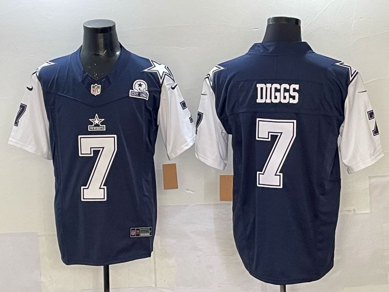 Men 2025 Nike Dallas Cowboys #7 Diggs Drak Blue 4th generation Limited NFL Jersey 01->dallas cowboys->NFL Jersey